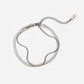 Layer Steel Snake Bones Bracelet