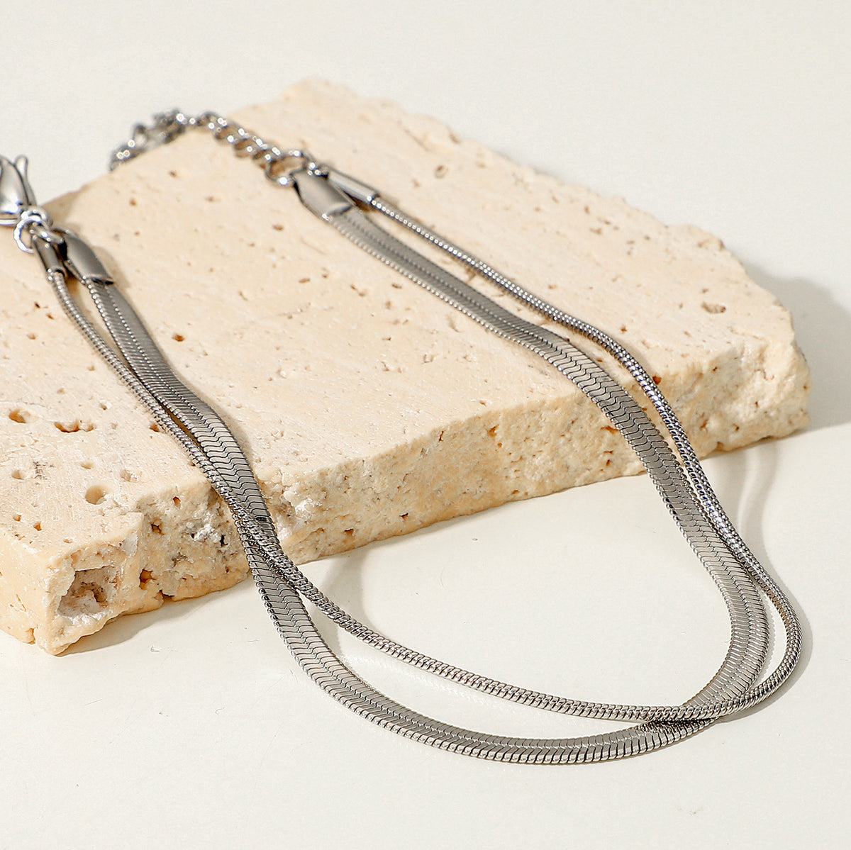 Layer Steel Snake Bones Bracelet
